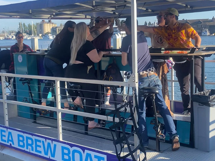 Team building on the Alameda Brew Boat